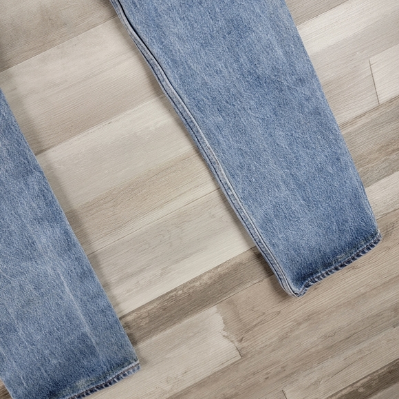 90s Levi's 501 High Rise Straight Leg Button Fly Distressed Jeans Size 28×33 - Picture 13 of 16